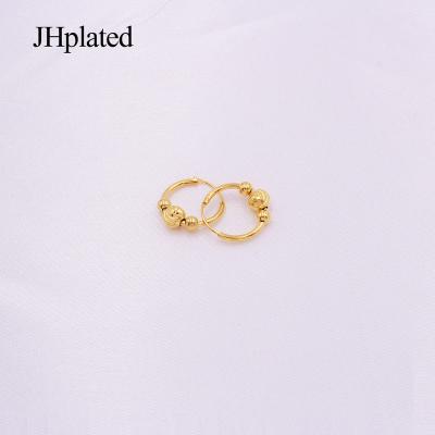 China New FASHIONABLE African 24K Gold Color Small Round Earings Earrings For Women/Girls Ethiopian Jewelry Arabia Wedding Gifts Circle Earring for sale