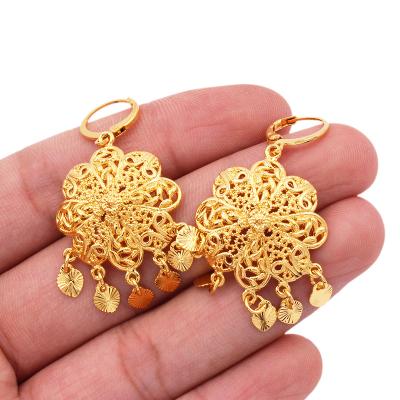 China TRENDY 18k gold plated cute bridal african jewelry earring circles pircing earring piercings accessories for women gifts wholesale for sale