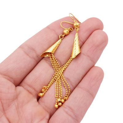 China TRENDY gold dangle fashion flower earrings 18k trend accessories designer bridal earings for women gold plated jewelry gifts 2020 for sale