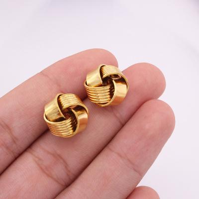 China FASHIONABLE luxury custom 18K gold plated small stud earrings for women 2021 piercings gifts jewelry earrings men stud unisex ear studs for sale