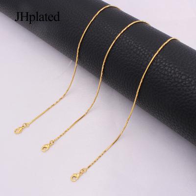 China TRENDY 18K Gold Plated Necklace Women's NEW Fashion Wedding Jewelry Water Wave Chain Necklaces Gifts For New Year Chains for sale