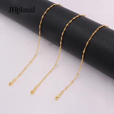 China TRENDY Necklace for Women Copper Gold Plated Chains Jewelry African Necklaces French Chains Gifts for New Year Necklace for sale