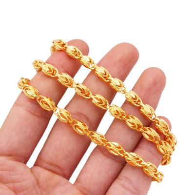 China FASHION Trendy 18k Gold Plated Cuban Link Chain Necklace Jewelry Women Collares Friends Gifts Link Chain Wholesale for sale