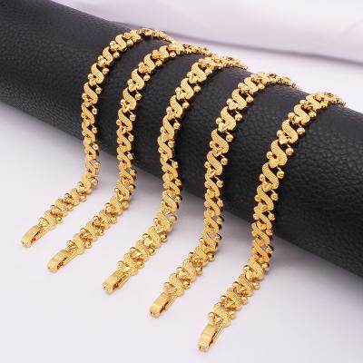 China FASHIONABLE Luxury Dubai 18K Gold Plated Charm Bangle Bracelet Wedding Bangles Gold Gifts Party Jewelry For Women Wholesale for sale