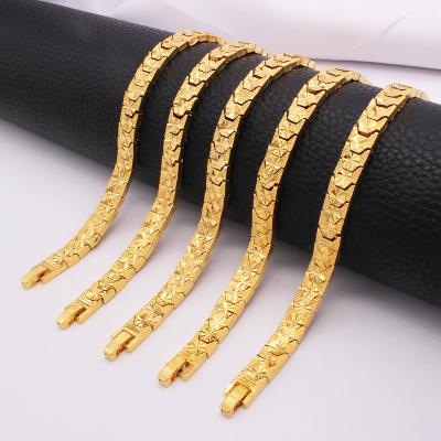 China FASHIONABLE Luxury Dubai Gold Filled Charms For Women Bracelets Bangle 18K Gold Plated Bracelets For Women Wedding Gifts Jewelry Wholesale for sale