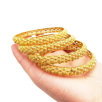 China FASHIONABLE Wholesale Bangles Bracelet 18K Gold Plated Can Open Bangle Jewelry African Dubai Indian Bangles Wedding Gifts For Women for sale