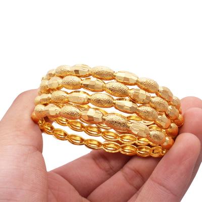 China New FASHIONABLE Luxury 24K Gold Plated Bracelets Charms For Women Bangle Bracelet Making Wedding Gifts From Dubai Party Jewelry Wholesale for sale