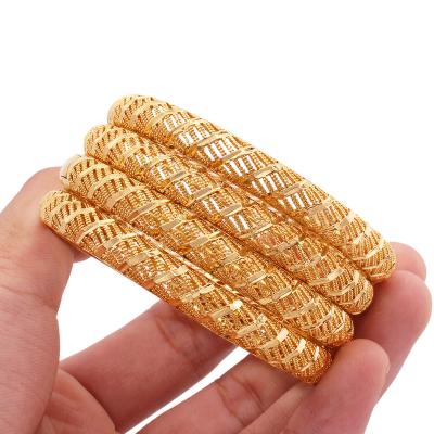 China New FASHIONABLE Luxury 24K Gold Plated Bracelets Charms For Women Bangle Bracelet Making Wedding Gifts From Dubai Party Jewelry Wholesale for sale