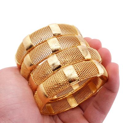 China FASHIONABLE Wholesale 18K African Gold Plated Filled Can Open Indian Charm Bracelets Jewelry Bangle Wedding Gifts For Women Bracelets for sale