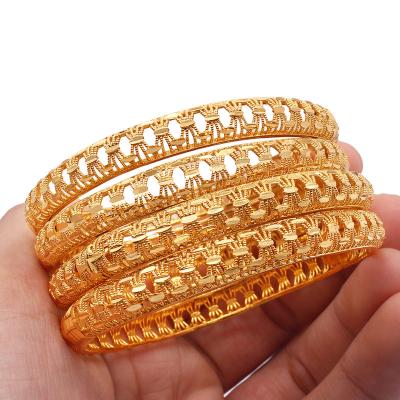 China New FASHIONABLE Indian Copper 18k Gold Plated Filled Women Charm Designer Charms Bracelets & Bangles Jewelry Accessories Bangle for sale