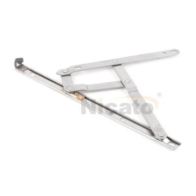 China Traditional 88 Degree Opening Angle Stainless Steel Window Support Arm Hinge Side Hung Friction Stay With Brass Slider for sale