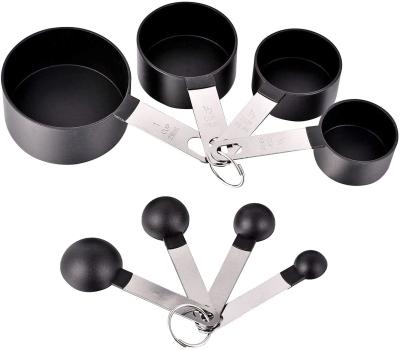 China Sustainable Sustainable Food Saving Plastic Measuring Cups And Spoons Set for sale