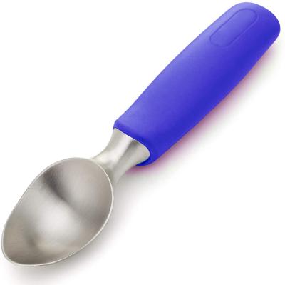 China Sustainable Premium Heavy Duty Ice Cream Scoop Stainless Steel With TPR Handle for sale