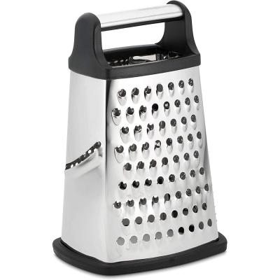 China Sustainable Heavy Duty 4-Sided Stainless Steel Vegetable Grater With Non-Skid Base for sale