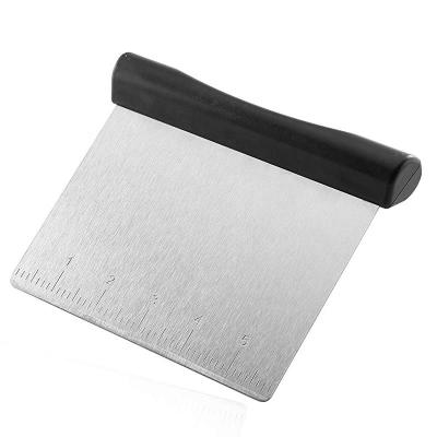 China Sustainable Universal Stainless Steel Bench Scraper And Cleaver for sale