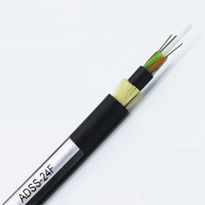 China Computer Networks Outdoor Ftth Adss 24 48 Core Adss Fiber Optic Cable De Fibra Optica for sale