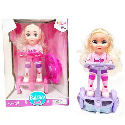 China 360 Rotation Hot Sale 2.4G 5CH Shape Balance Car Pretty RC Remote Control Rotary Doll Toys For Girls for sale