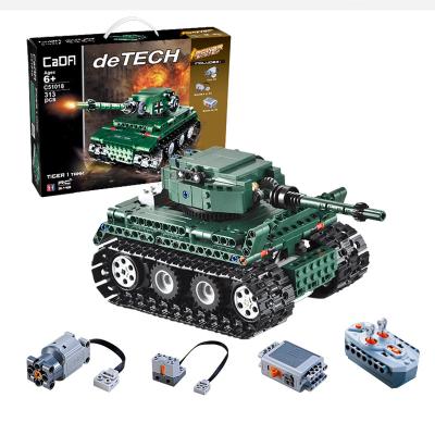 China AS Picture Military Series Diy Blocks Rc Toys Building Block DIY Tank Remote Control Tank Model 313 pcs for sale