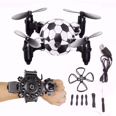 China Folding Rc Four-axis UAV WIFI FPV RC Football Shape 2.4G Drone Set Watch Controller Mini Drone Pocket Remote Control RC Quadcopter With Camera for sale