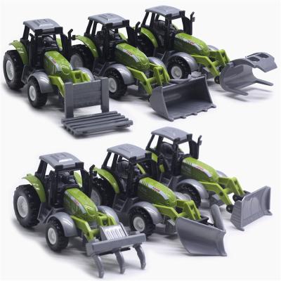 China The 1:42 Diecast Toy Die Casting Alloy Pull Back Farm Cars Toys Forklift Stacker Model For Kids With 6 Options for sale