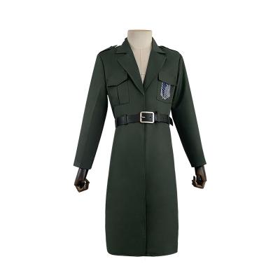 China Regimental Free Corps Uniform Survey Suit Polyester Anime Cos Costume Army Green Cosplay Ditch Coat for sale