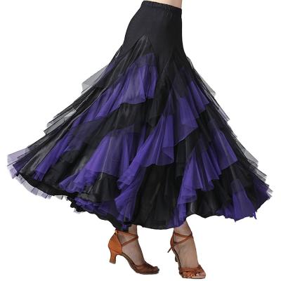 China High Quality International Standard Pleat Ballroom Dance Skirts Women Skirt for sale