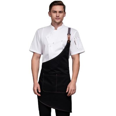 China One-Shoulder Belt Logo Custom Restaurant One-Shoulder Belt Restaurant Staff Uniform for sale