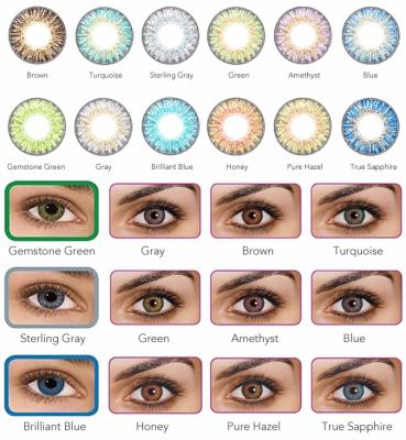 China Weding/yearly wholesale contact lenses party/dinner/studio china cheap color contact lens surround soft contact lenses 3 tone contact lens for sale