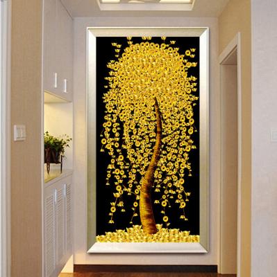 China Eco-Friendly Mystery Diamond Painting Mandala Gold Tree Diamond Art Painting Accecoried Chrystal 5d Diamond Painting Kit for sale