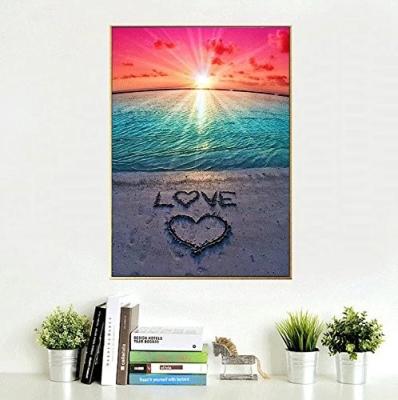 China Custom Painting Modern Eco-friendly Art 5d DIY Diamond Painting Scenery Diamond Painting Fashion Canvas Seascape Art for sale