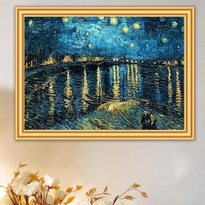 China Home Decor DIY 5D Diamond Painting Van Gogh Starry Night Cross Stitch Kit Diamond Embroidery Abstract Mosaic Picture Eco-friendly Craft Art for sale