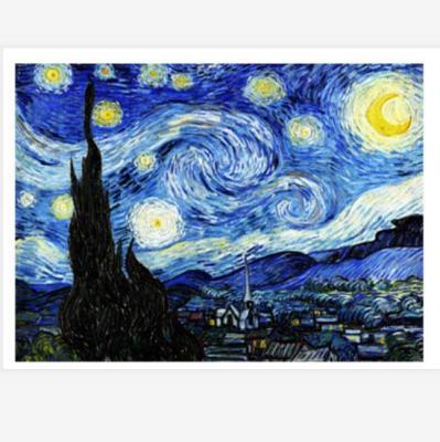 China 2021 5D Diamond Painting Kit Van Gogh Starry Eco-Friendly Full Drill Diamond Painting Custom Wall Decor Magic Embroidery Painting for sale