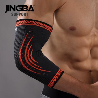 China JINGBA SUPPORT 6037B Universal Padded Elbow Sleeve Fitness Baseball Tennis Elbow Brace For Workout Gym Pads for sale