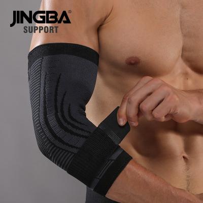 China Provide Sports Protection JINGBA SUPPORT 5037 Weightlifting Elbow Brace Bodybuilding Elbow Wraps Durable Tennis Elbow Brace for sale