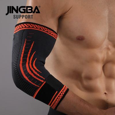 China Elasticity JINGBA SUPPORT 5037B Adjustable Breathable High-elastic Arm Sleeve Breathable Elbow Support Gym Pads For Elbow Protector for sale