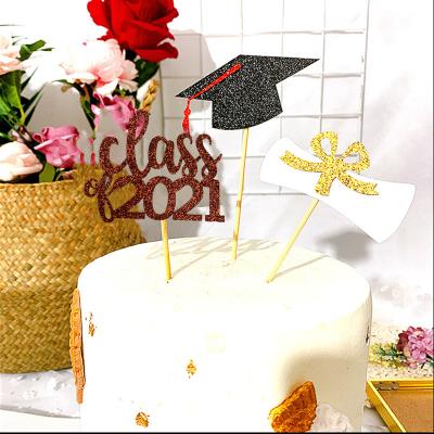 China Acrylic Baking Cake Topper Cake Decoration Candy Color Double-Layer Bow Happy Birthday Cake Topper for sale