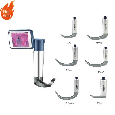 China Portable Anesthesia Intubation Besdata Video Laryngoscope Adult and Pediatric Laryngoscope Set with 6 Blade for Intubation for sale