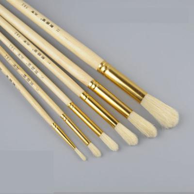 China Oil Acrylic Paint Xiedetang 582 Hog Stiffens Round Max Brush Number Double Set for sale