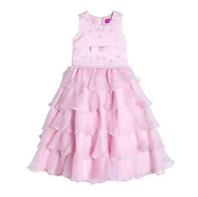 China Lovely Little Queen Washable Kids Embroidered Sequin Bridesmaid Dresses Christmas Clothes Summer Dress For Kids for sale