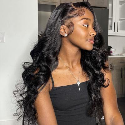 China Body Wave Raw Virgin Brazilian Hair HD Lace Frontal Wig Vendor Long Human Hair Wigs For Black Women for sale