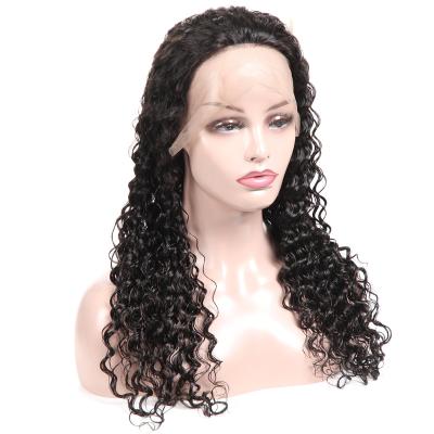 China Water Wave 150% 180% 210% Brazilian Raw Virgin Human Hair Human Hair HD Wigs Deep Curly Lace Front Wig for sale