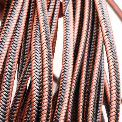 China Bracelet Adornment Item Good Quality Leather Cords Whip Cords 10 Mm Wide Flat Woven Leather Bracelet Rope Necklace Cord For Handmade Jewelry Making for sale