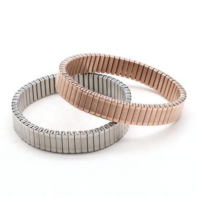 China FASHIONABLE Elastic Bangle Wholesale Handmade Stainless Steel Stretch Bracelet for sale