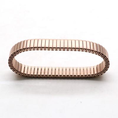 China FASHIONABLE Wholesale Metal Elastic Bangle Jewelry Stainless Steel Fashion Unisex Plating Bracelet for sale