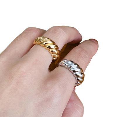 China Vintage Jewelry Mens Womens Crescent Chunky Seal Dome Rings 18k Gold Plated 925 Sterling Silver Rings for sale