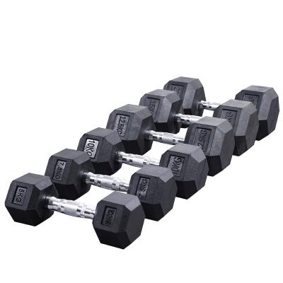 China High Quality Selective Adjustable Rubber Covered Dumbbell Dumbbell Barbell 30 Kg Used For Fitness for sale