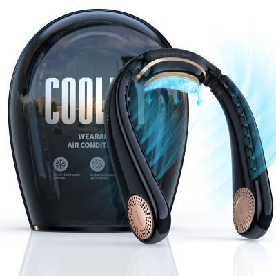 China Cool 10-12 Degree Neck Fan 2021 Best Gift Portable Air Conditioner Instantly TORRAS Coolify Hand Neck Fan 360 Free Led Dual Cooler Portable for sale