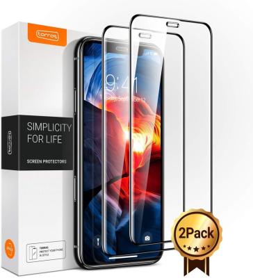 China Diamond Touch Popular 2.5D Hard Clear Shatterproof Mobile Phone Item TORRAS Tempered Glass Screen Protector For iPhone 11/XR for sale