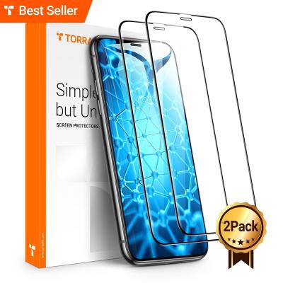 China TORRAS Diamonds Hard Diamonds Screen 9H Liquid Tempered Glass Screen Protector Film Touch Shatterproof For iPhone 11 Pro Max for sale