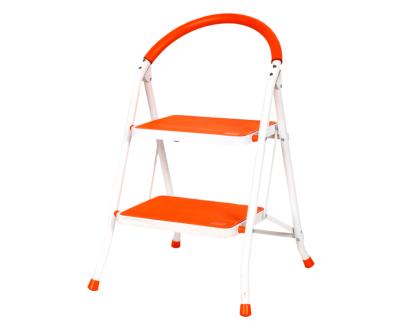 China Folding Ladders Factory Direct Iron Painting Ladder With 2 Step Board Wider Pitch For Indoor for sale